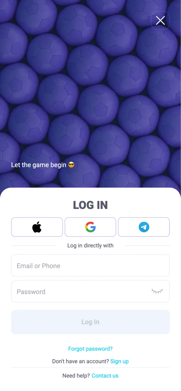 Log in op je persoonlijke Lalabet account om te beginnen met wedden.