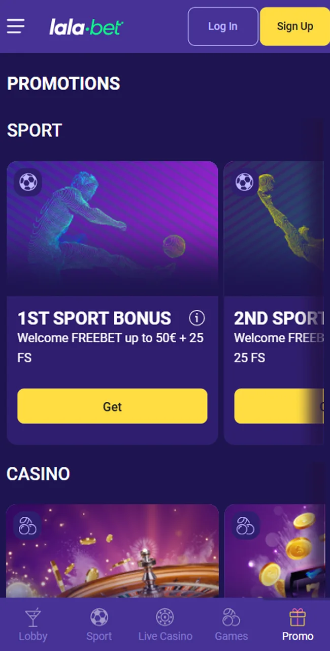 Verken de bonussectie van Lalabet met exclusieve aanbiedingen en spannende campagnes.
