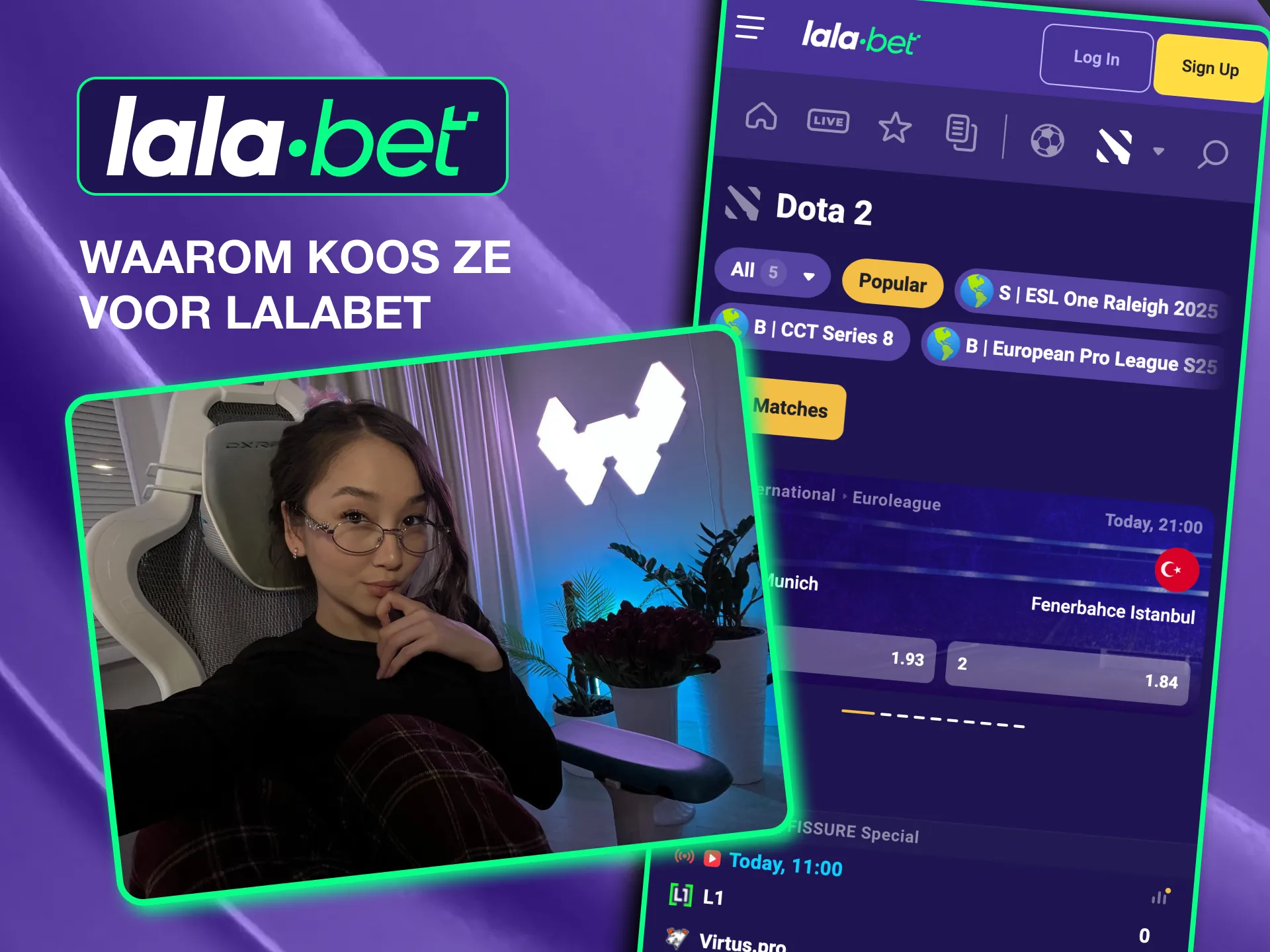 Lalabet heeft A1ti_, een professionele gamer en influencer die waarde hecht aan veilig en innovatief gamen.