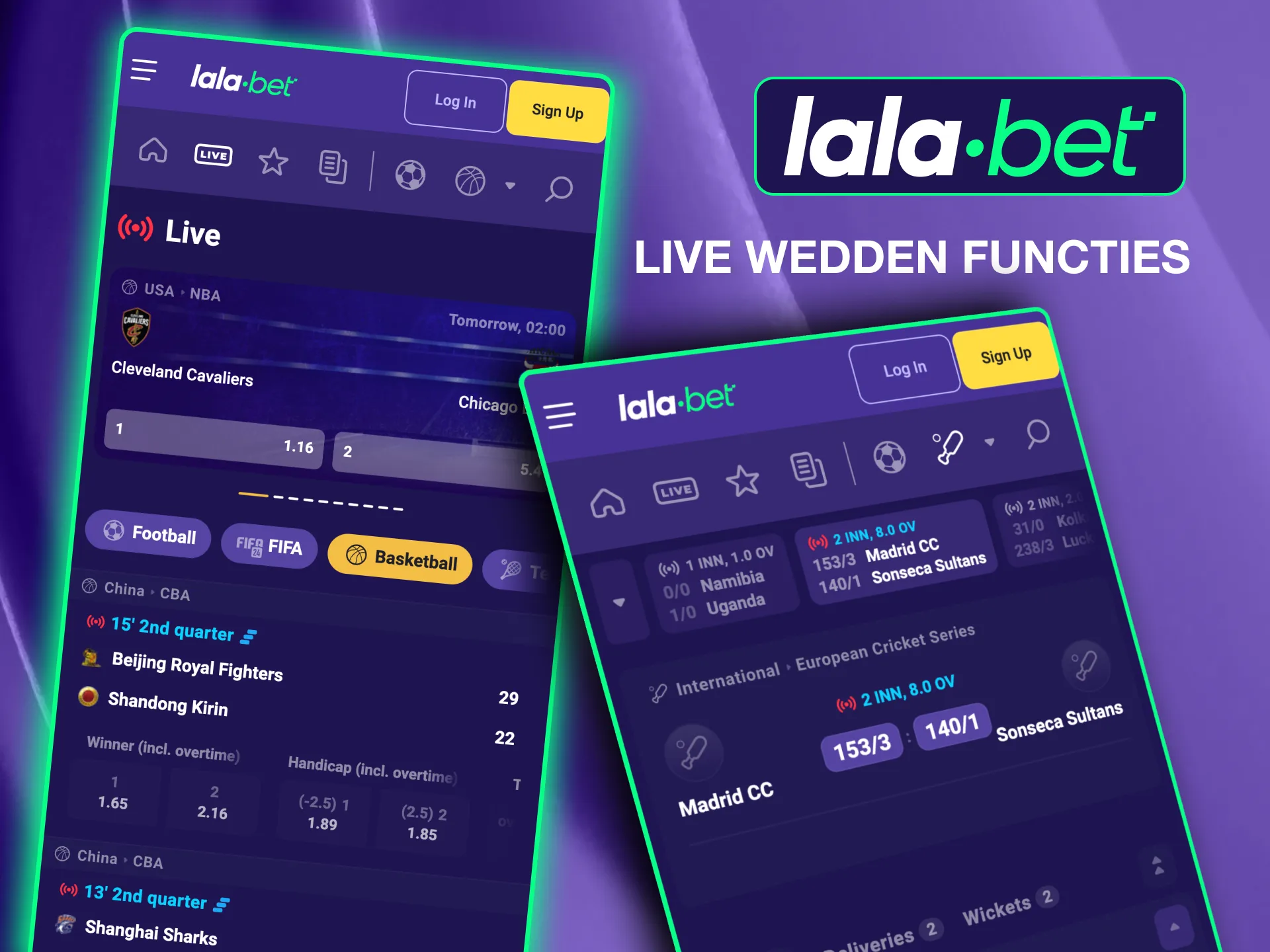Ervaar live wedden op Lalabet met realtime streaming voor verschillende sporten.