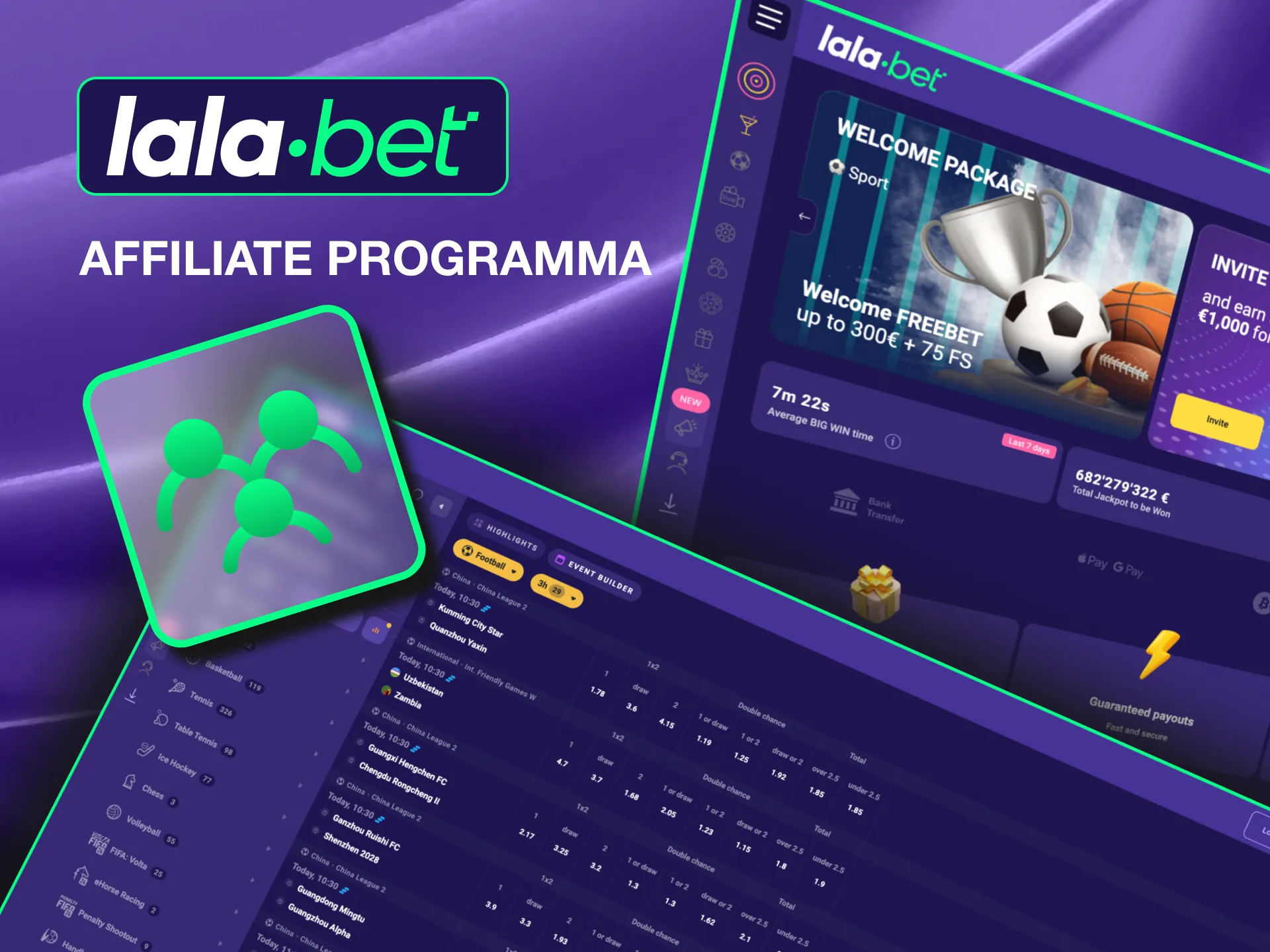 Verdien uw online aanwezigheid met Lalabet's Affiliate Programma en gedetailleerde tracking tools.