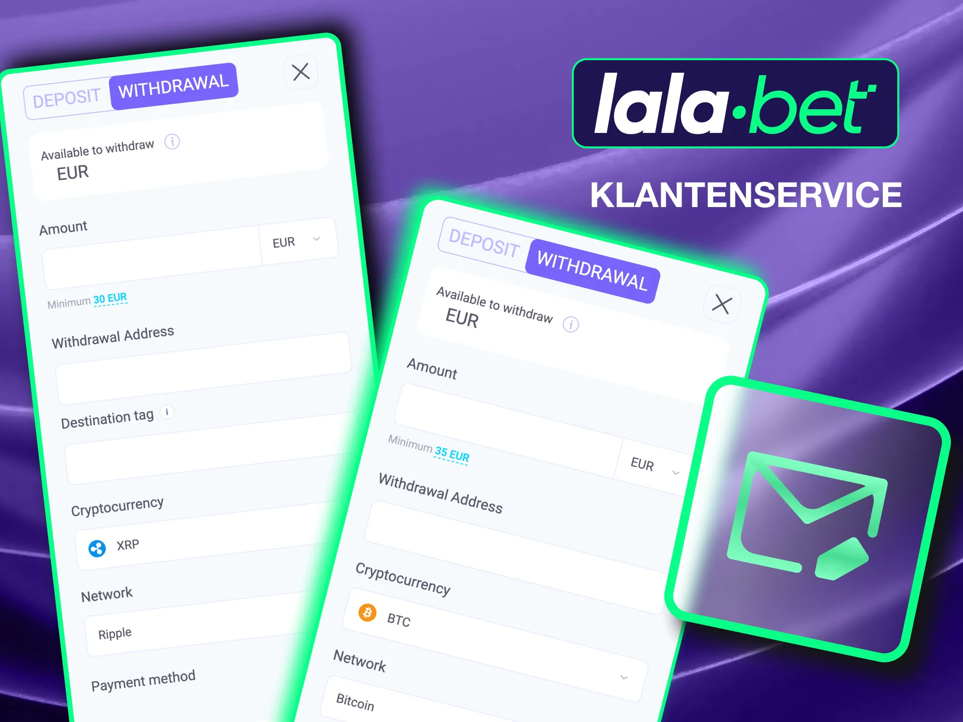 Het meertalige ondersteuningsteam van Lalabet is 24/7 beschikbaar om problemen met geldopnames op te lossen.