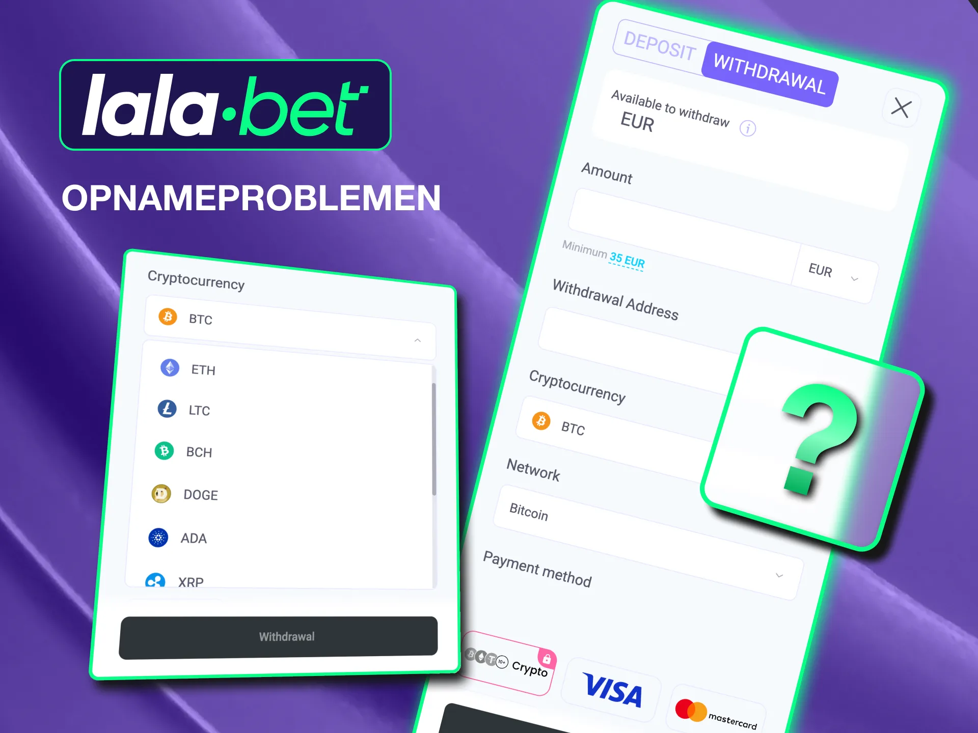 Los opnameproblemen met Lalabet gemakkelijk op met deskundige ondersteuning die altijd beschikbaar is via live chat.