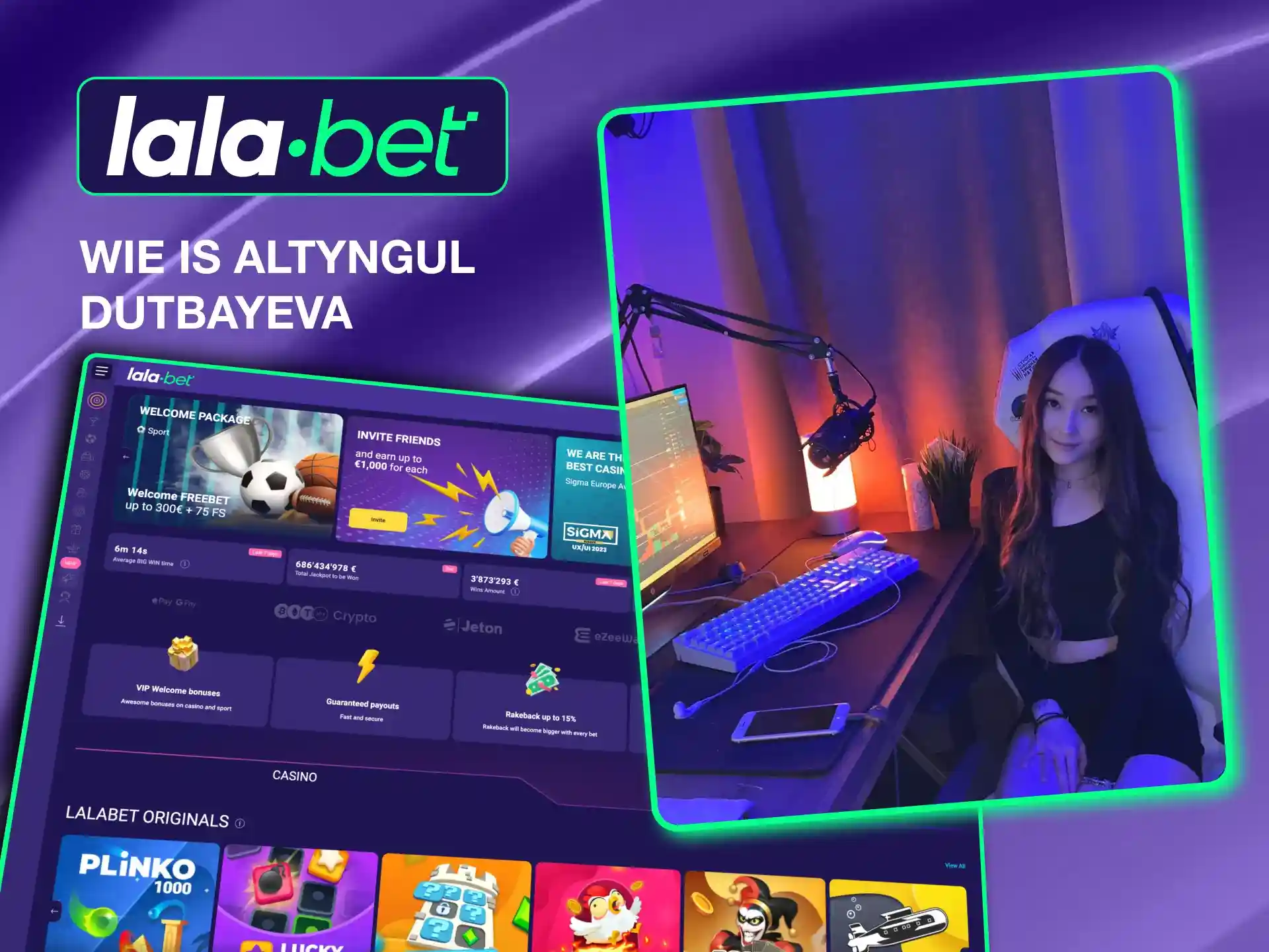 Word lid van Lalabet Casino en volg A1ti_, een gevierde gamer uit Kazachstan die verantwoord wedden promoot.