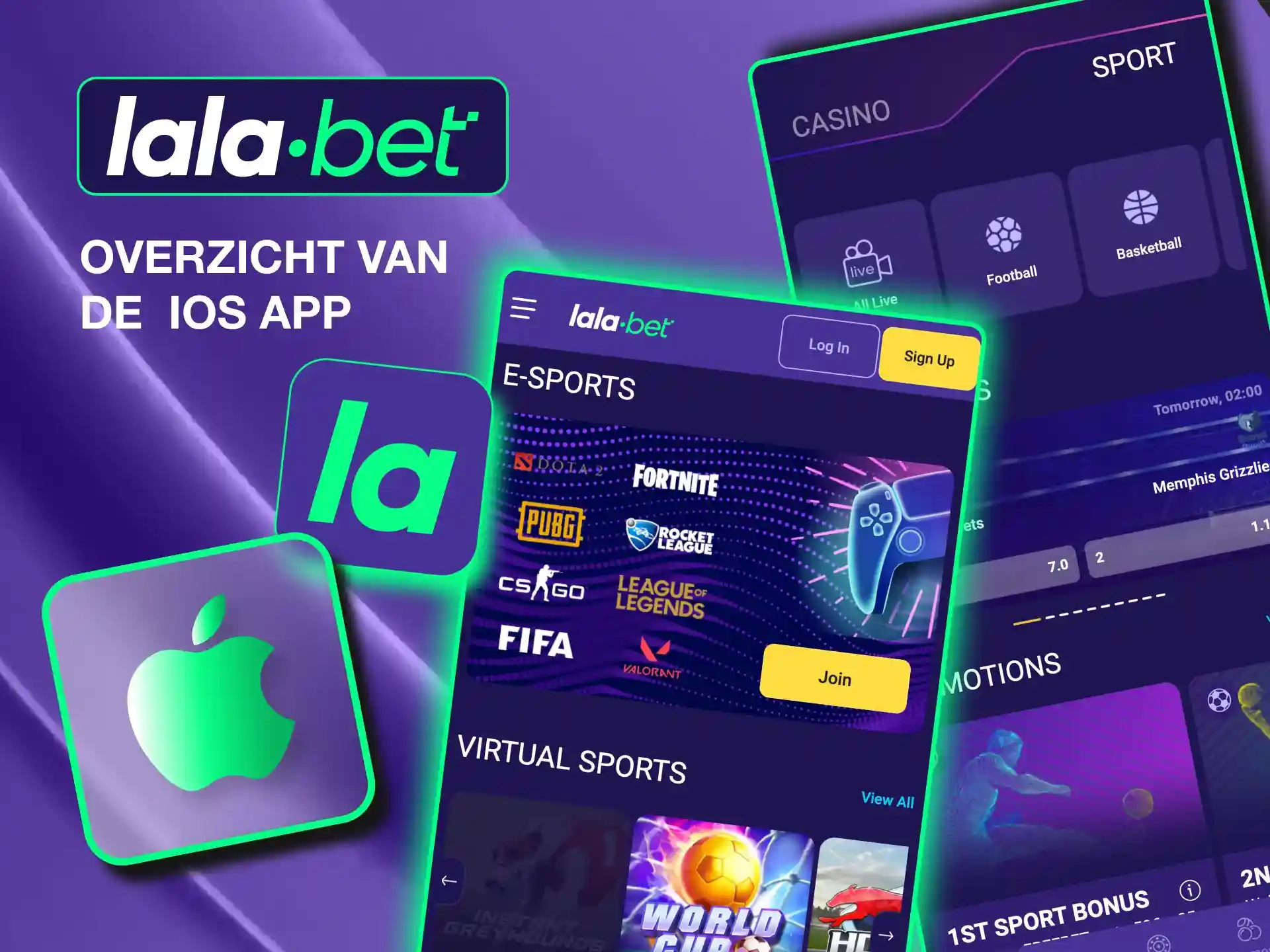 De iOS-webapp van Lalabet biedt een intuïtieve interface en eenvoudige toegang tot de desktop op je telefoon.