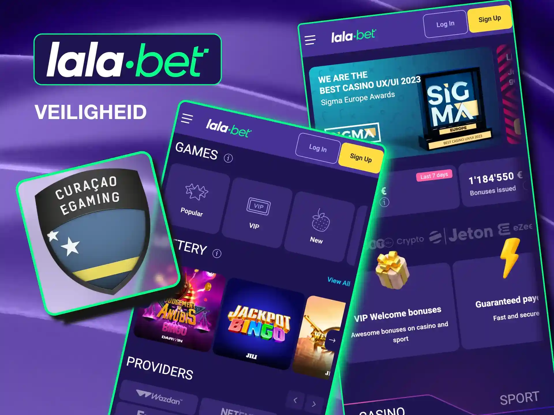 Certified by the Curacao e-Gaming Commission, Lalabet offers a secure and trusted platform for users.