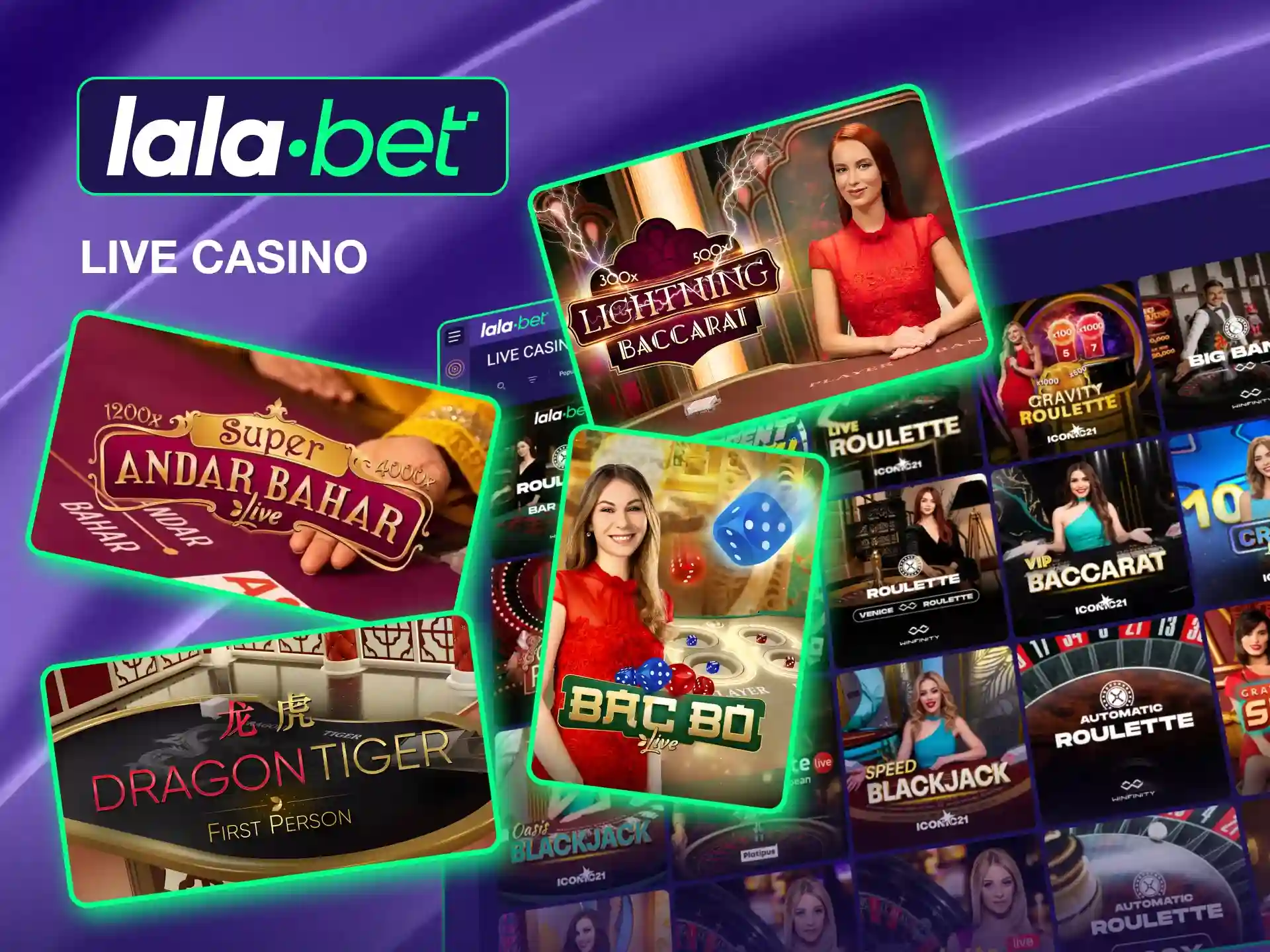 Lalabet Live Casino offers interactive gameplay with dealers and players, featuring classic games.